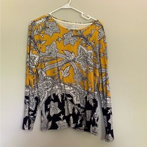 Talbots floral cotton top